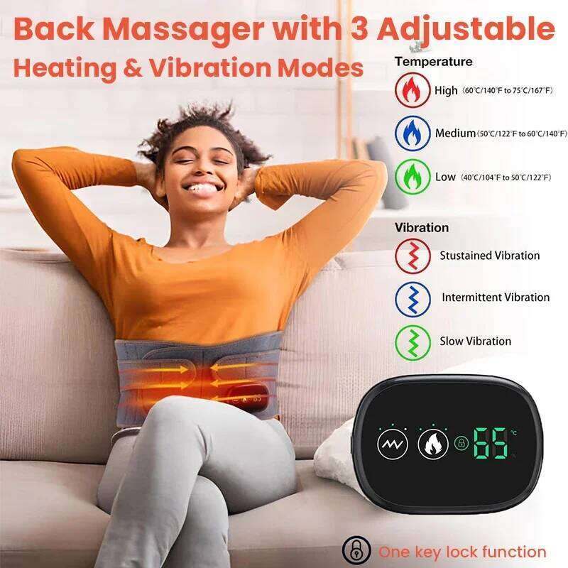 Electric Heating Massager Belts Vibration Iatable Heated Pads Protector Warmer Waist Back Warm Massage Health Care