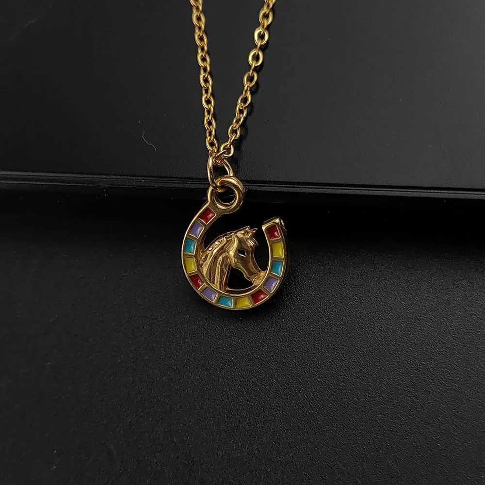 New badge fashion stainlESS steel high quality 18k waterproof necklace exquisite niche mens gift Z250614