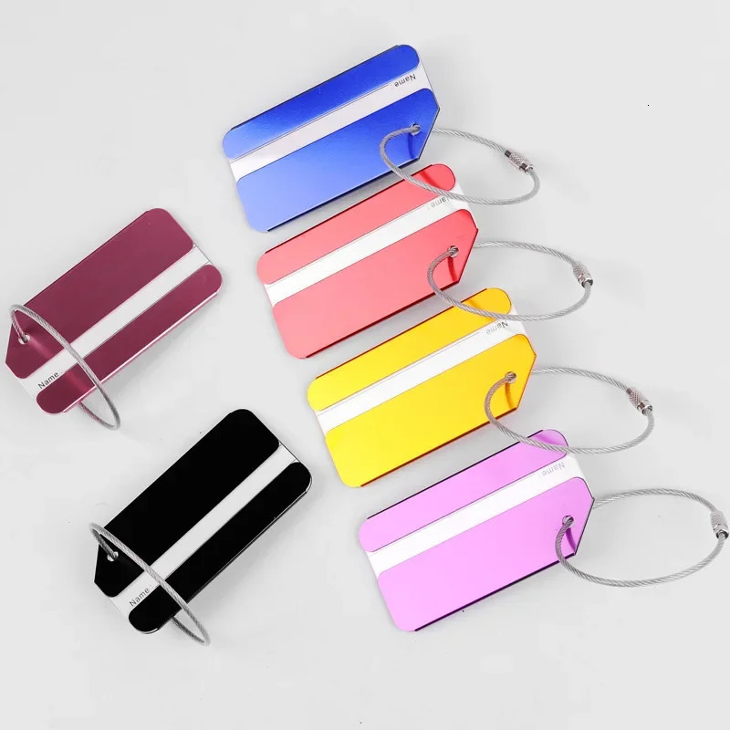 Airplane Pattern Metal Luggage Tag for Travel Baggage Name Label Suitcase Address Mark Accessories Tags 250614