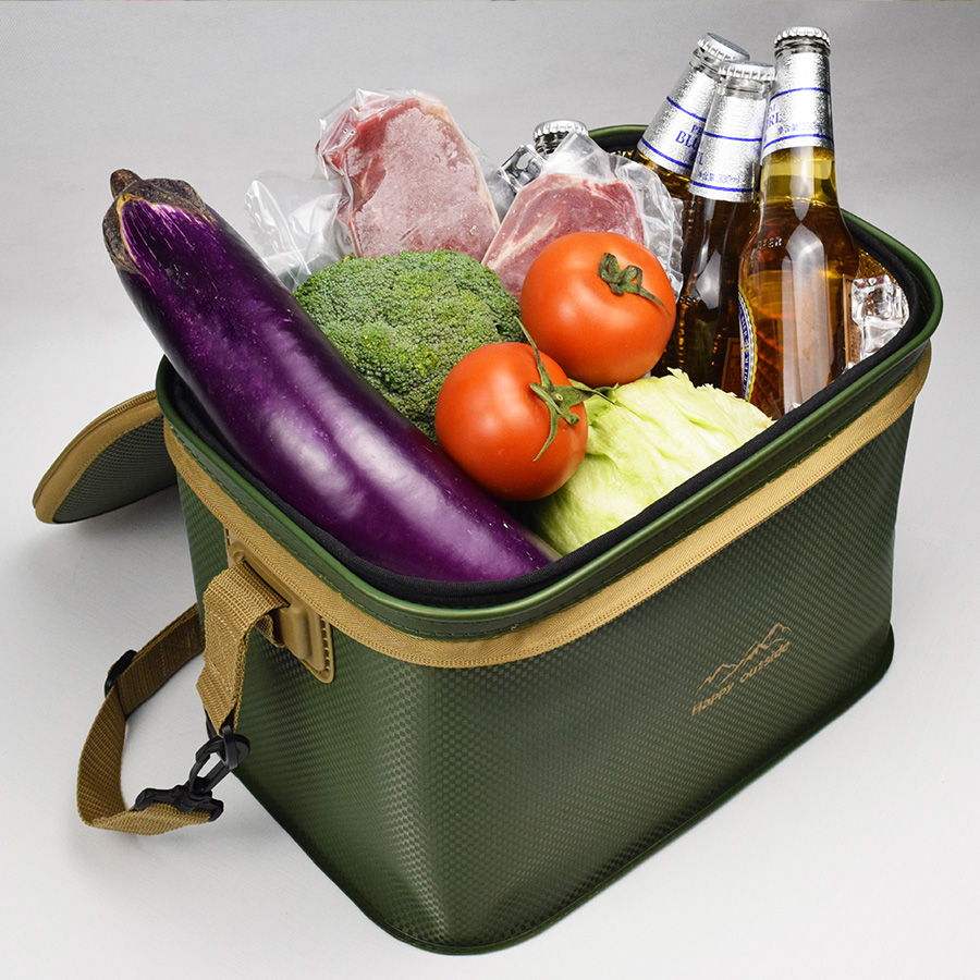 18-20L Portable Large Capacity Insulated Cooler Bag, Lunch Cooler Bag, Heat insulation Picnic Bag for Outdoor Camping Hiking, Beach, BBQ (Forest Deep 