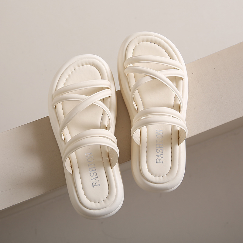 Ddmyoutdoor Thick Soled Women Summer Outdoor Wear New Two Way Fairy Style Suitable For Dresses Maternity Beach Sandals Outdoor Shoes