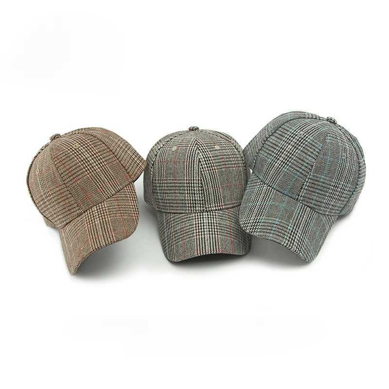 Hat Mens Spring Summer Outdoor Sunscreen Visor Classic Checkered Baseball Cap Hard Top Womens Cap Sun Cap W250614