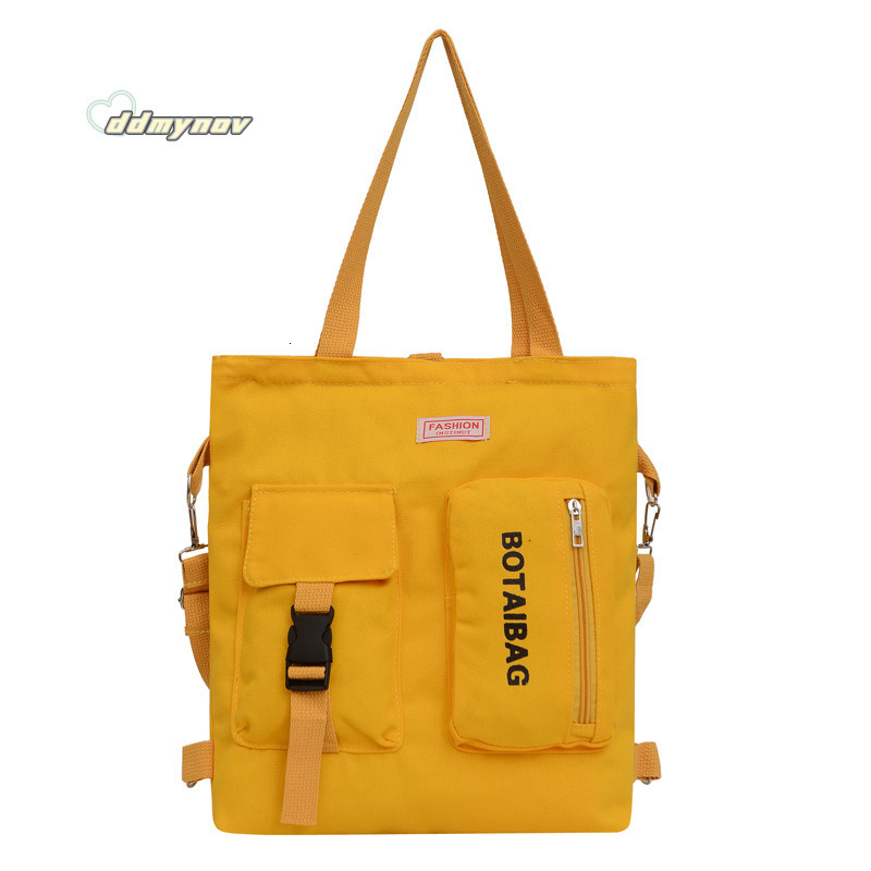 Minimalist Canvas Bag for Women, Large Capacity Tutoring Student Pencil Shoulder Bag, Multifunctional Handbag ddmynov
