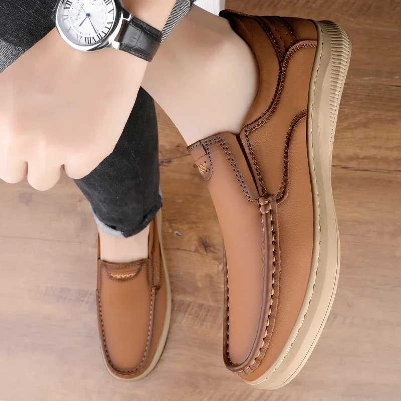 Luxury Designer Brand Shoes for Men 2024 Cheap Shoes With Free Shipping Mens Natural Leather Sneakers Man Trend 2024 LoafersXJ250614