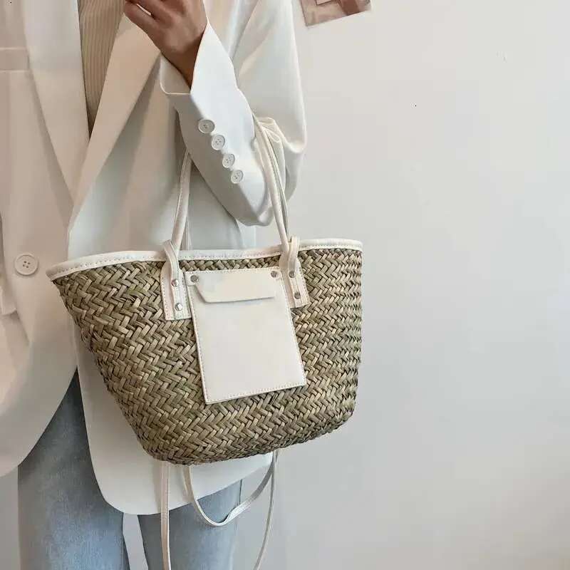 Designer Bag Straw Handbags Hot Woven Beach Tote Women Large Capacity Summer Crossbody Bag Fashionable Korean Luxury Bag Style Handbag Lightweight For