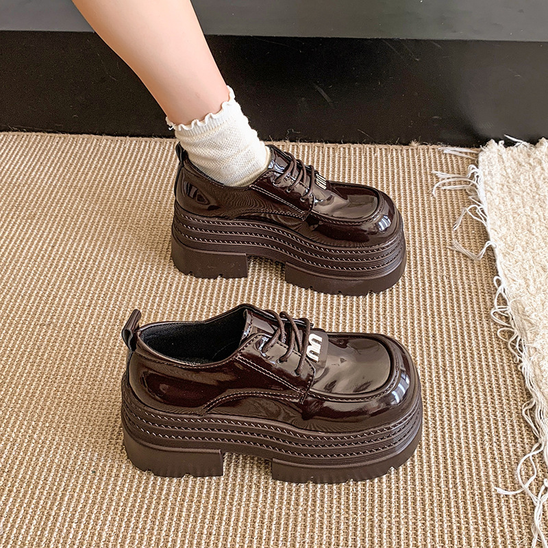 Ddmysports Summer New Versatile Thick Soled Women S British Style Loafers With High Heels For Petite Outdoor Shoes