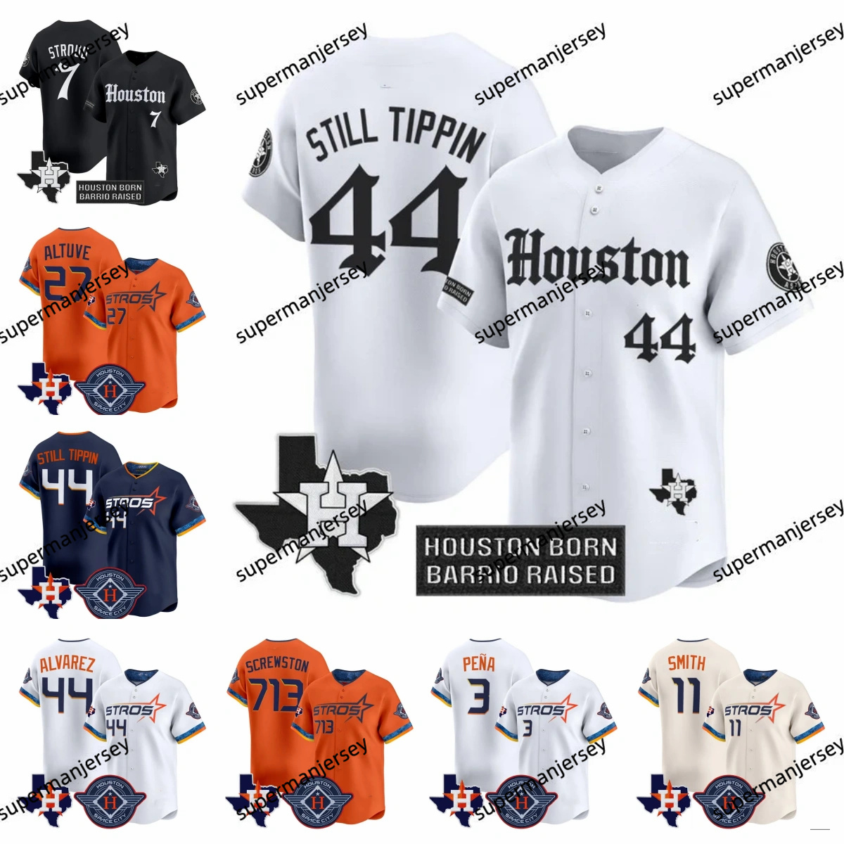 27 Jose Altuve 2025 baseball Custom jersey Men Houstons Astros baseball Scott Bregman Pena Orbit Still Tippin Screwston 713 Still Tippin Cam Smith