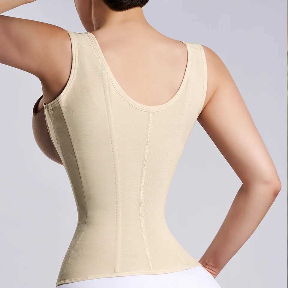 Women Waist Corset Hourglass Vest Sexy Tummy Control Girdle Black and Beige Body Shaper Slimming Belly Postpartum Repair XJ250614