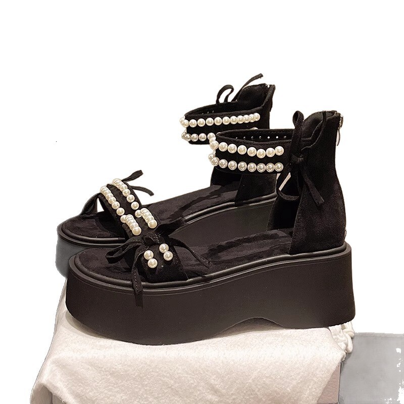 Ddmysports French Style Rhinestone Fashion For Women New Summer Outdoor Chunky Heel Dress Shoes With Skirt Perfect One Strap Roman Sandals Outdoor Sho