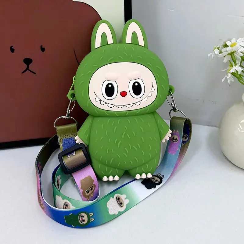 Hot items Labubu Silicone Bag Coin Purse ChildrenS Outings Crossbody Accessories Birthday Gifts Travel Portable Z250614