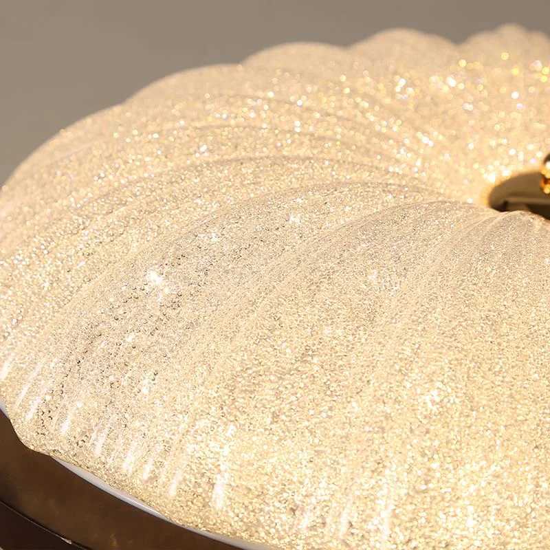 French Retro Solid Wood Bedroom Lamp Creative Shell Ceiling Lamp High-end Sense Full Spectrum Eye Protection Room Ceiling LampXJ2500613