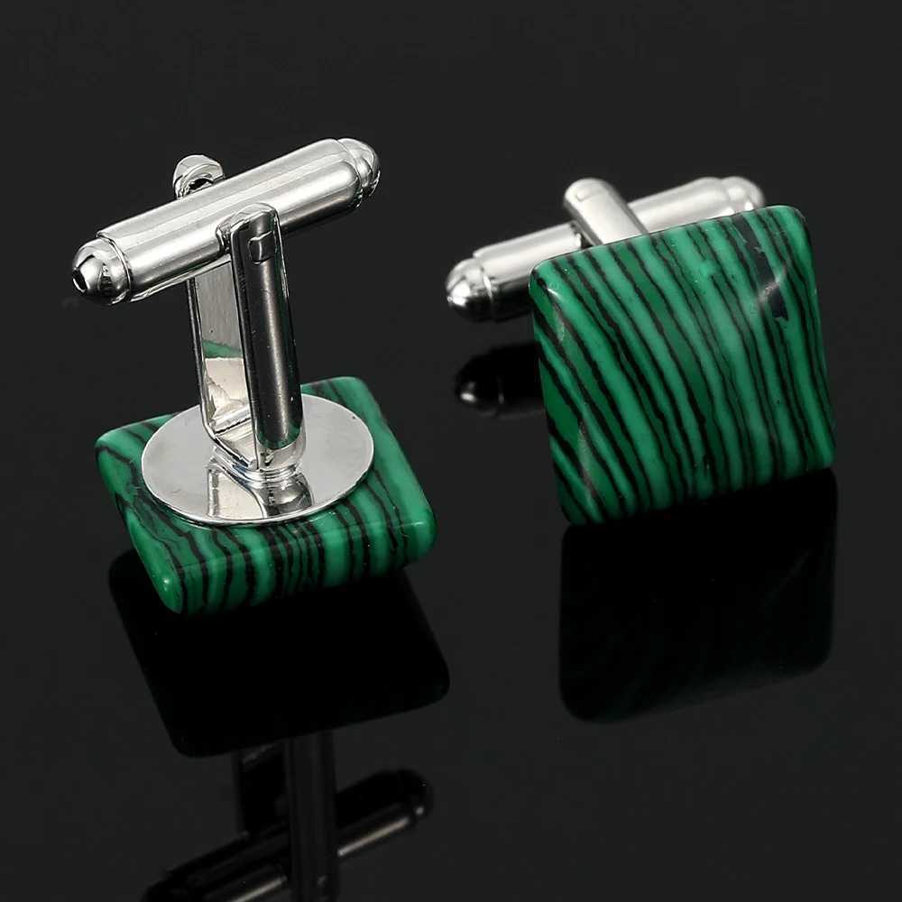 Mens Funny Green Stone Cufflinks Square Suit Shirt Blouse Sleeve Button XJ250614