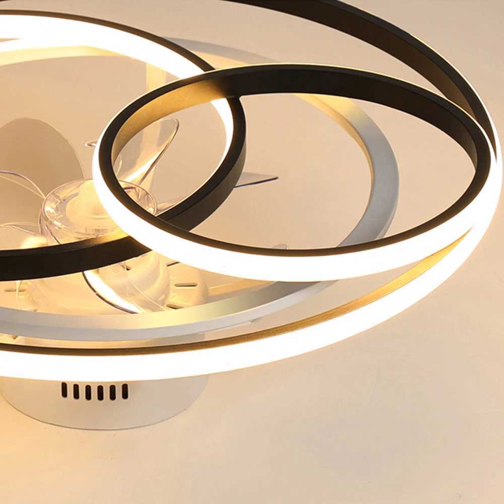 Ceiling Fan with Light and Remote Control Modern LED Semi Flush Mount Ceiling Light Silent Fan Ceiling Lamp for Living Room XJ2500613