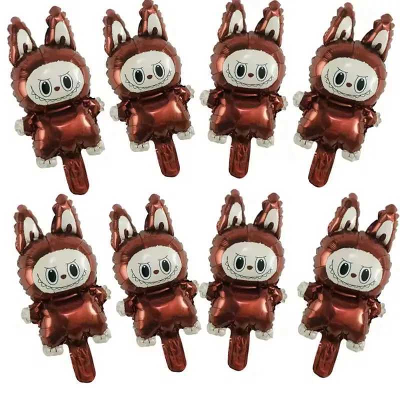 20pcs mini Labubu Theme Aluminum Film Balloon Childrens Birthday Party Decoration Balloon Baby Inflatable Toy Z250614