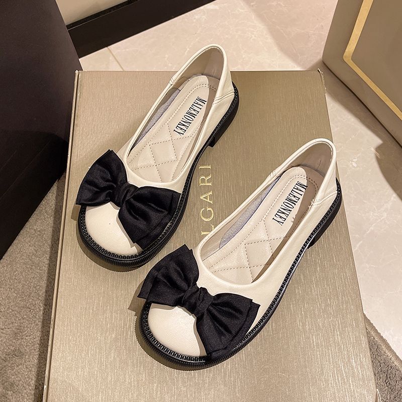 Ddmysports Gentle Style Flat New Versatile Fairy With Skirts Bowknot French Mary Jane Shoes For Women Outdoor Shoes