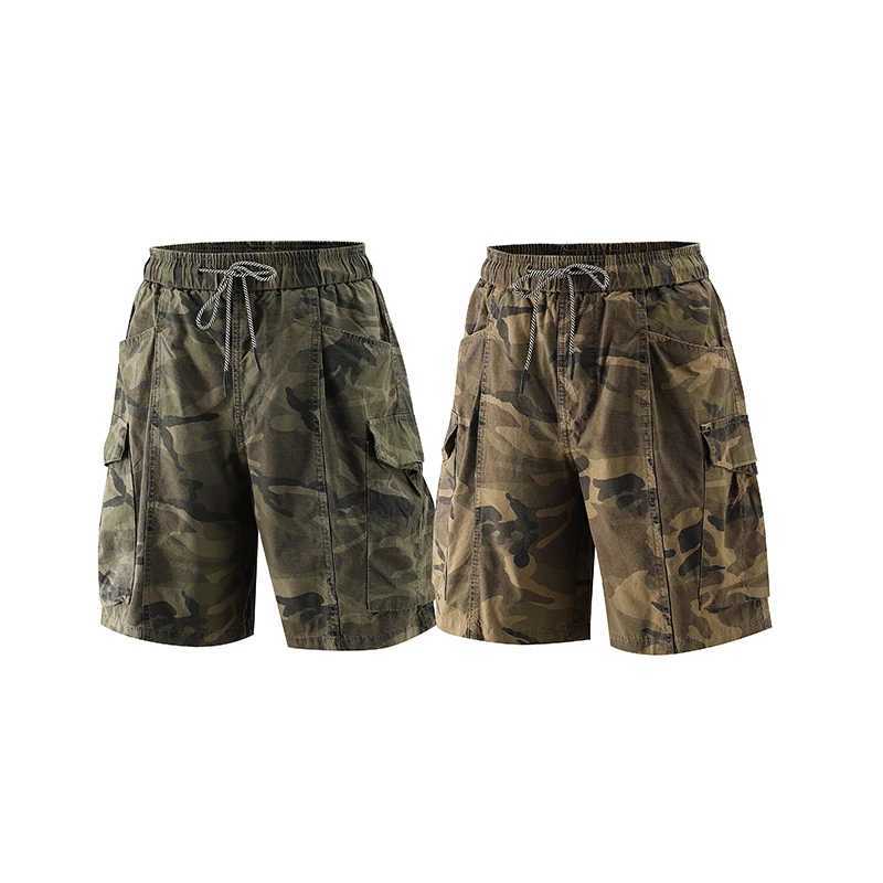 Summer New Mens Casual Sports Shorts Loose Outdoor Overalls Multi-pocket Fashion Cotton High Quality Basketball Shorts W250614