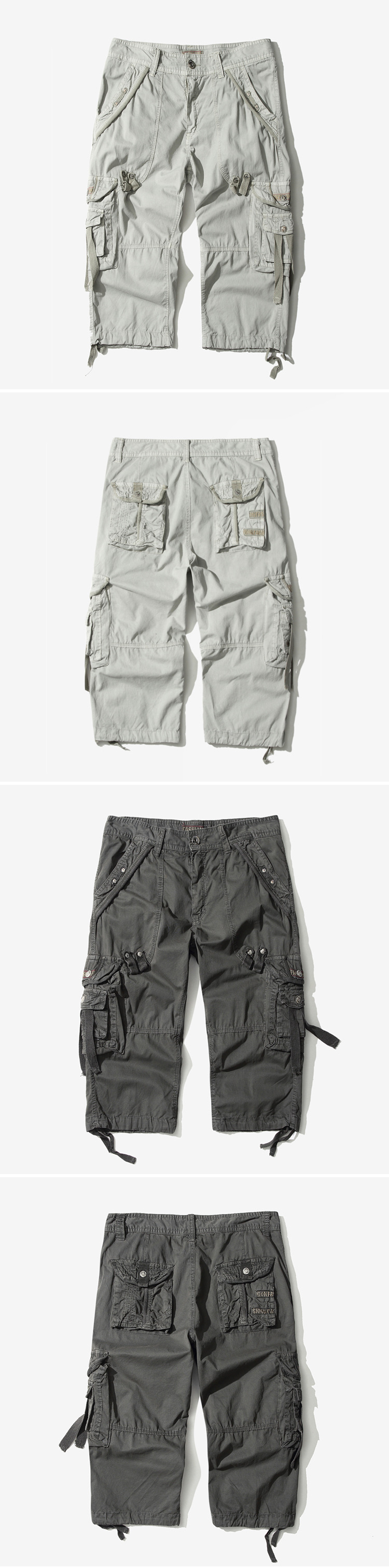 designer jeans 2025 new summer workwear 7-inch pants, multi-pocket large-sized loose men's shorts, workwear shorts, outdoor military pants