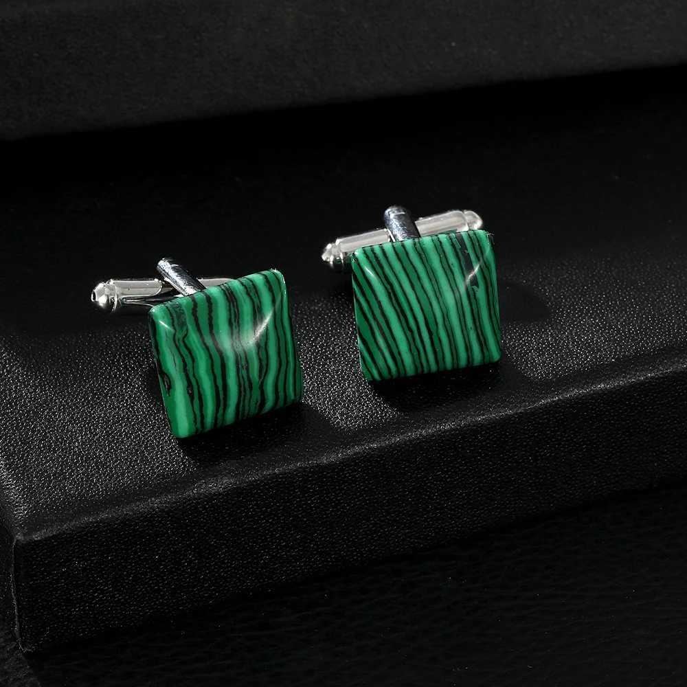 Mens Funny Green Stone Cufflinks Square Suit Shirt Blouse Sleeve Button XJ250614