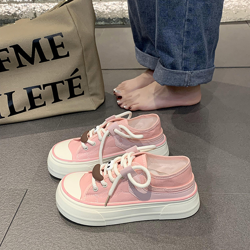 Ddmyoutdoor Mango Canvas For Women New Summer Cute Big Head Niche Versatile White Shoes To Match Skirts Outdoor Shoes
