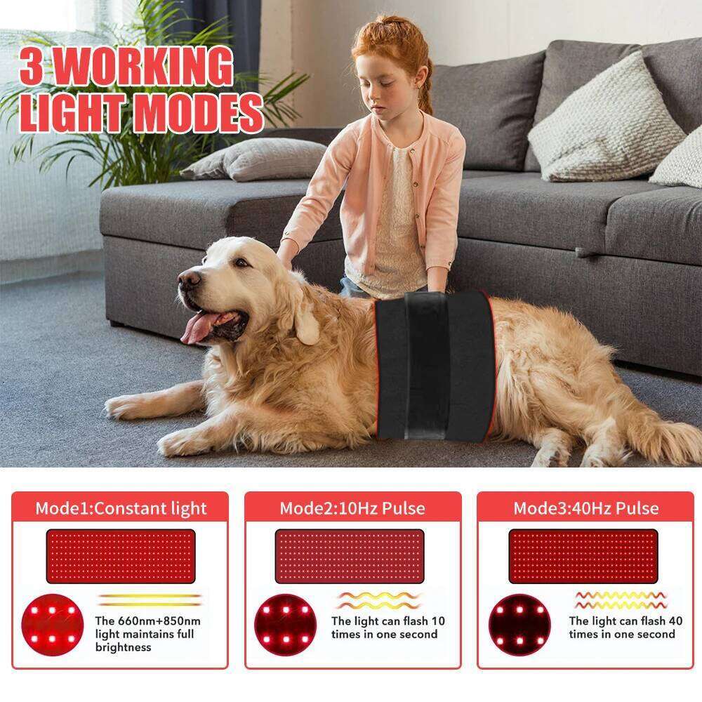 Red Therapy Pad Body 31" X 11" Dual Chip 660Nm 850Nm LED Infrared Light Device For Waist Back Shoulder Muscle Relax