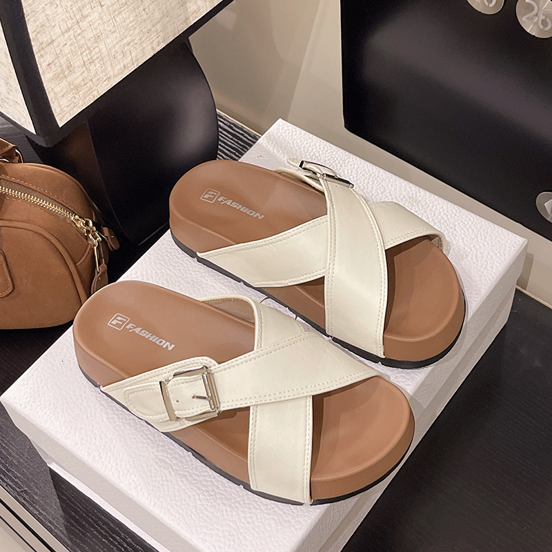 Ddmyoutdoor Flat For Women Outdoor Wear New Summer Soft Sole Fairy Style Casual Versatile Beach Sandals To Match Skirts Outdoor Shoes