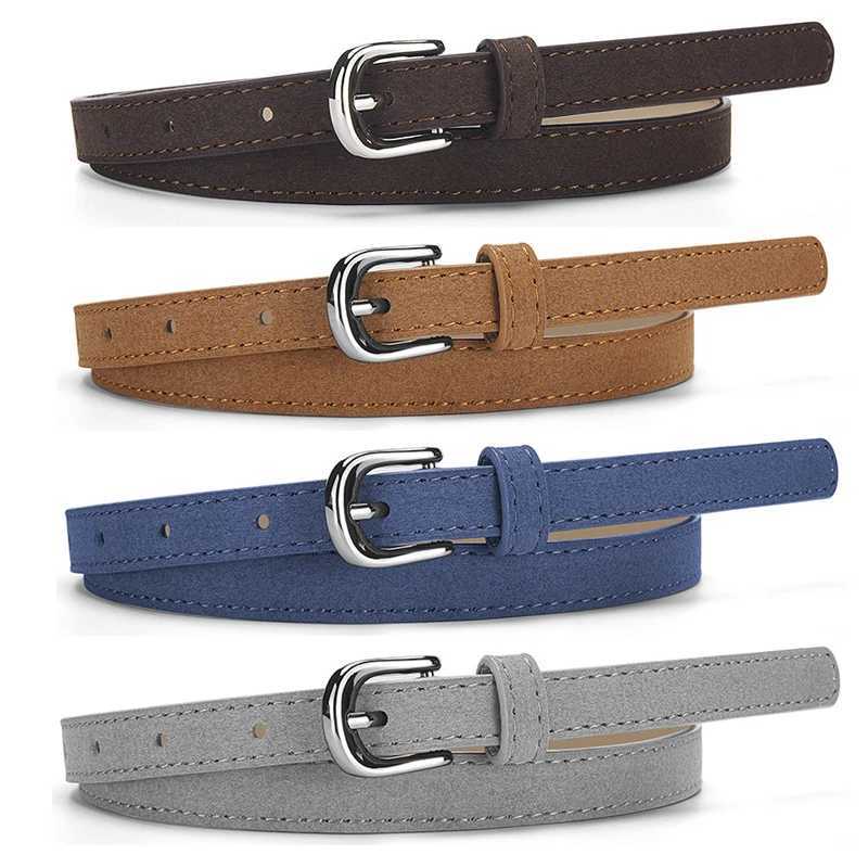 Simple Design For Wens Thin Belt Fashion Casual Versatile Jeans Accessories Girdle Suede Pu Leather Pin Buckle Waistband X250614