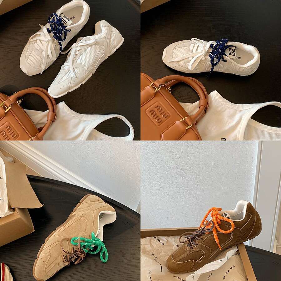 Grape Mom Studiolee Lace-up Versatile Breathable Casual Sports German Training Shoes for Women 2024 New Model