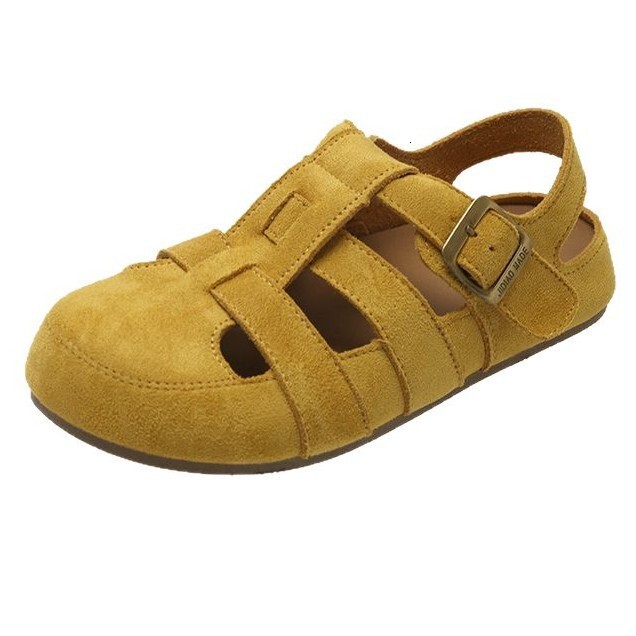 Ddmyoutdoor Ddmyoutdoor Forest Style Closed Toe Sandals For Women Summer New Two Way Hollow Out Half Slippers Woven Soft Flat Pig Cage Shoes Outdoor O