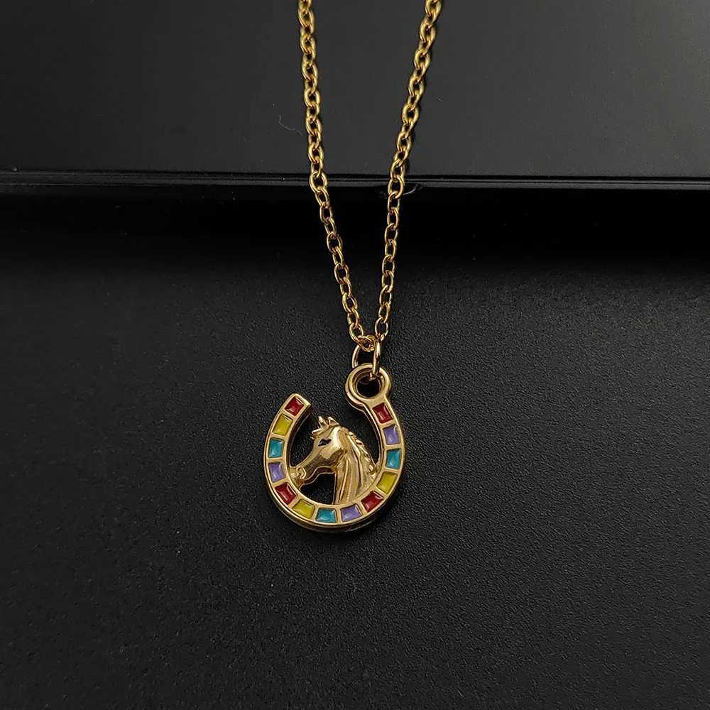 New badge fashion stainlESS steel high quality 18k waterproof necklace exquisite niche mens gift Z250614