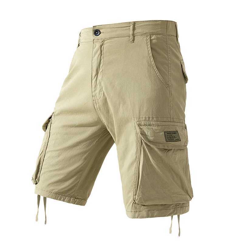 Mens Sports Shorts Summer Loose Outdoor Leisure Multi-Pocket Street Shorts Fashion Cotton High Quality Basketball ShortsW250614