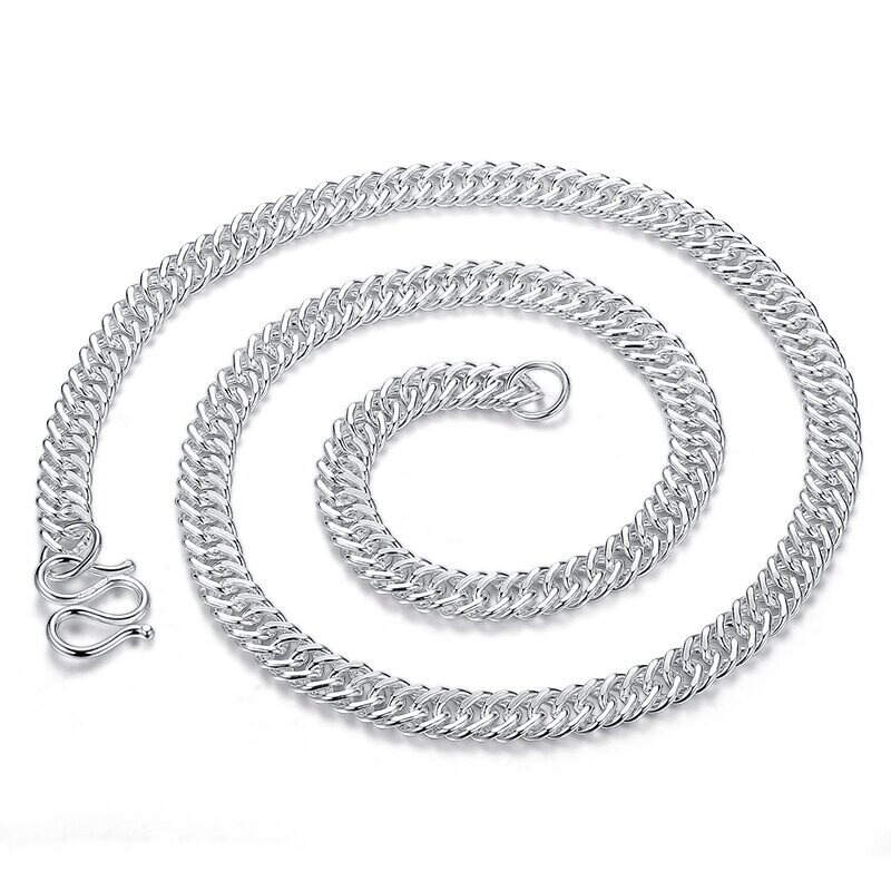 2025 Choucong Brand 925 Sterling Silver Plated Cuba Hiphop Simple Fashion Jewelry High Quality Ladies Men Link Whip Chain Necklace For Lover Gift