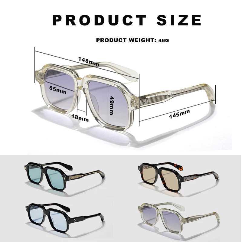 Oversized Handmade Acetate Sunglasses For Men Women Retro Classic Sunglasses Outdoor UV400 Protection Customization Z250614