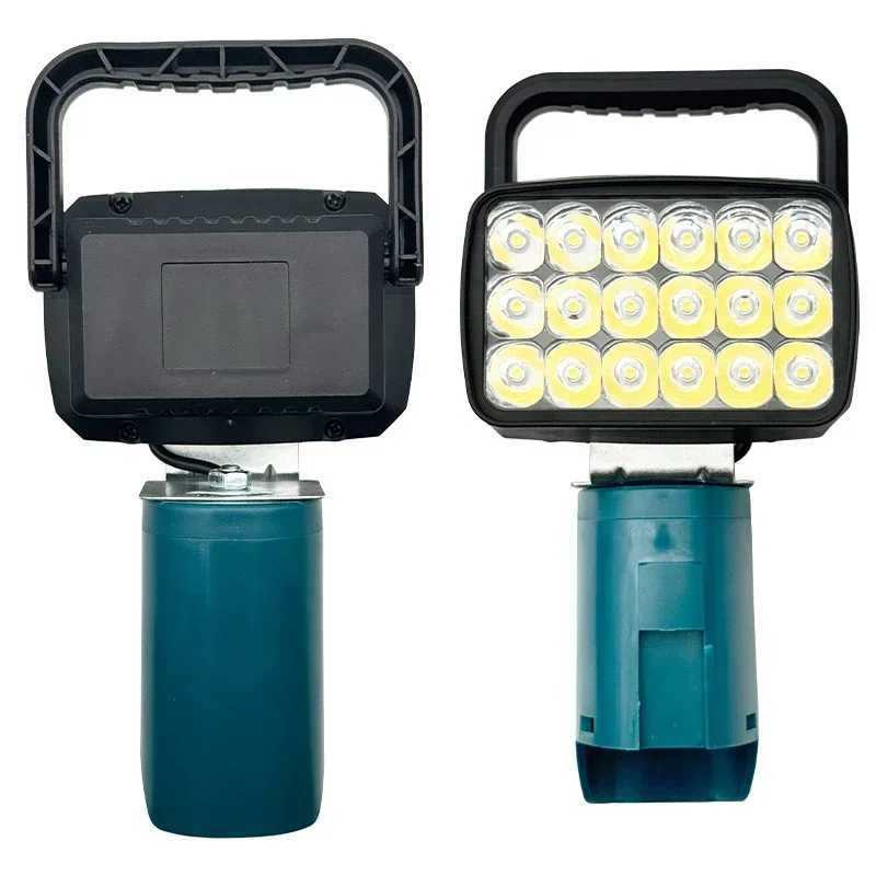 BAT412 Portable Lantern Handheld Outdoor Camping Lamp 18 LED Work Lights Spotlights for Bosch 10.8V 12V Lithium Battery BAT411 W250613