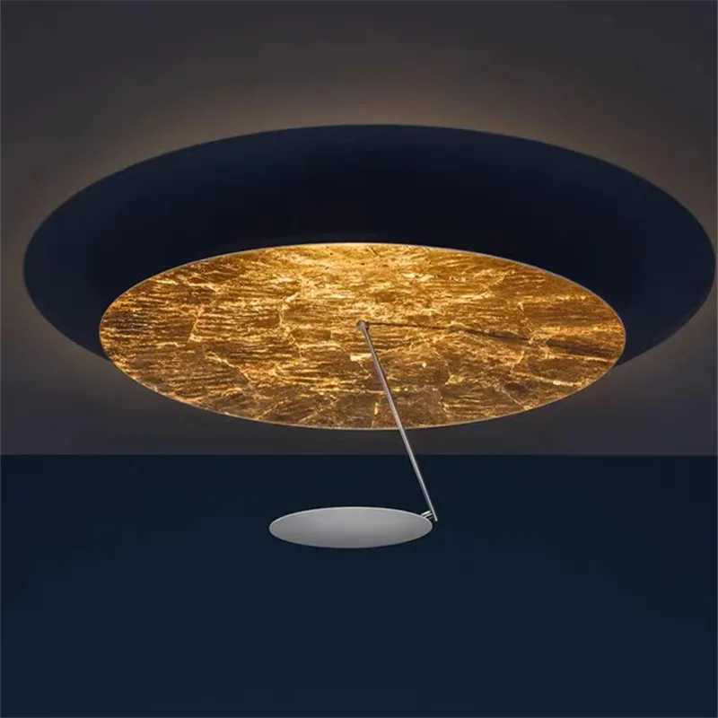 Smith Lederam Ceiling Lamp creative gold foil ufo light living room Art decor floodlight hotel restaurant corridor aisle lampXJ2500613