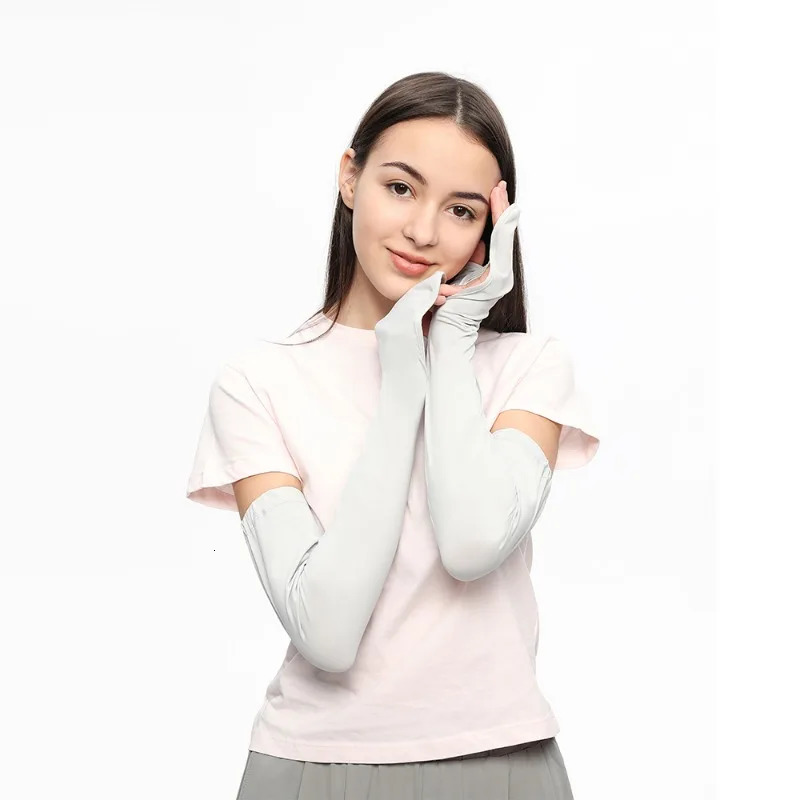 OhSunny Sun Protection Long Gloves Woman Driving Anti UV Full Coverage Sleeves Ice Feeling Arm Covers with Hand Back UPF50 250610