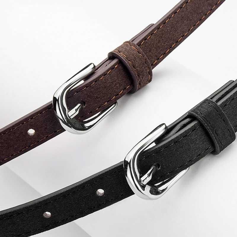 Simple Design For Wens Thin Belt Fashion Casual Versatile Jeans Accessories Girdle Suede Pu Leather Pin Buckle Waistband X250614