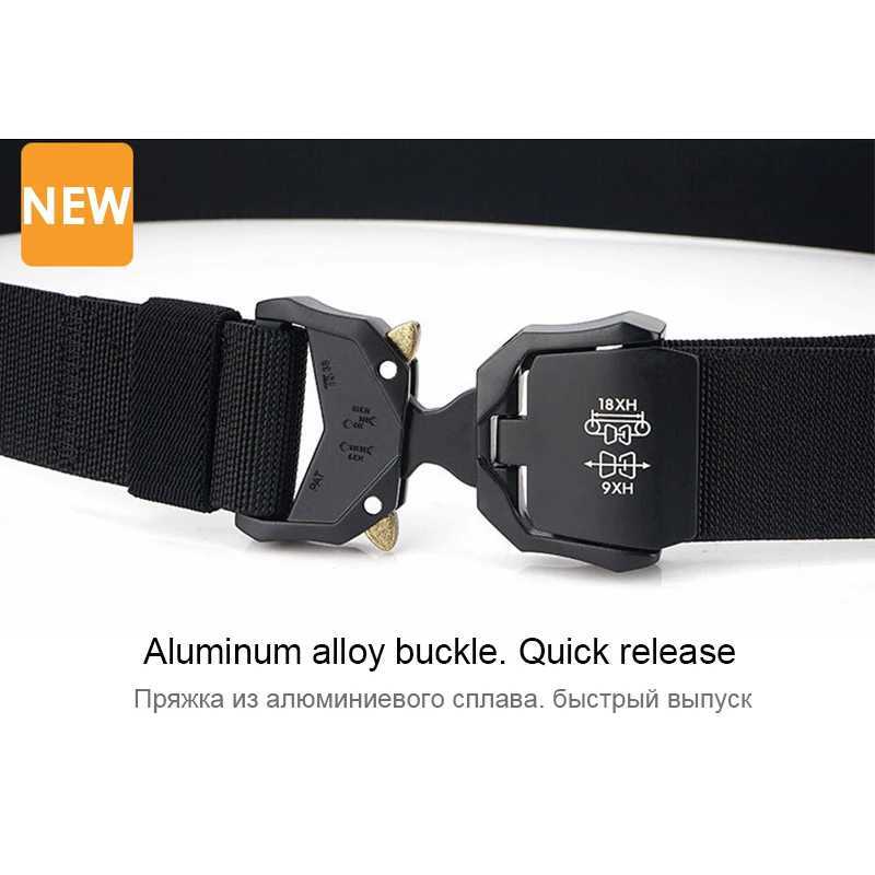 VATLTY 140cm Elastic Belt For Men Aluminum Alloy Quick Release Buckle Strong Nylon Tactical Belt M Military Accessories X250614