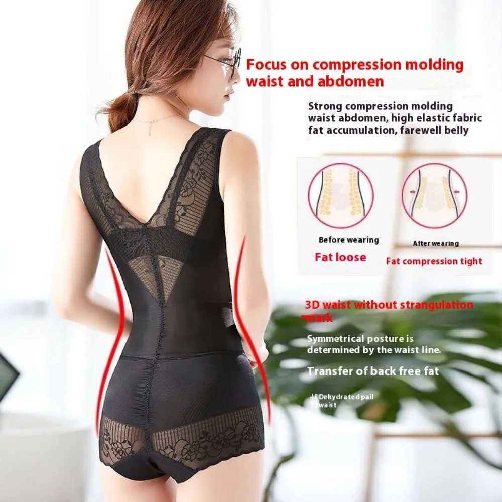 Summer Seamless Shapewear Women Postpartum Bodysuit Belly Fat Burner Shapers Hip Lift Body Sculpting Compression Underwear Bodysuit XJ250614