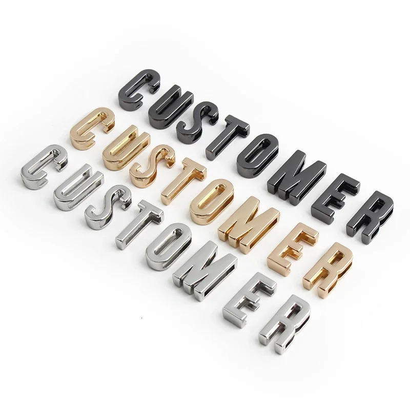 5PCS Luggage and Travel Goods Letter Decorative Buckles Personalized Jewelry Making Accessories DIY Sliding Letters 250614