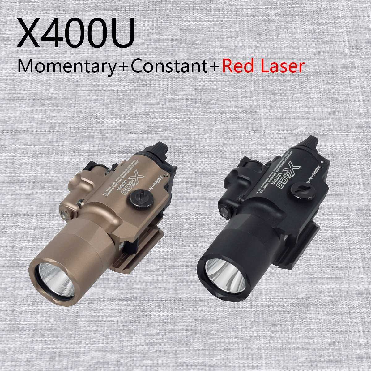 Tactical X400 Ultra X400V X400V-IR Metal Pistol Scout Light Airsoft Weapon Gun GLOCK 17 Flashlight TorchXJ250613