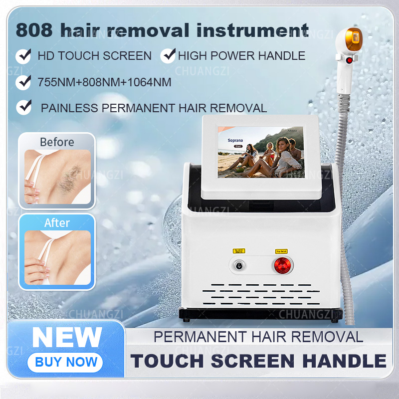 Intelligent Painless Ice Titanium Upgrade Laser Hair Removal Device 755 808 1064nm Diode Laser Hair Remover Epilation Machine