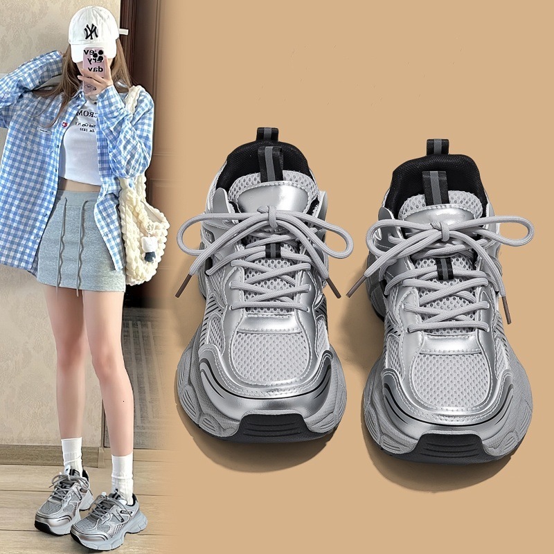 Ddmysports Korean Style Purple Dad For Women Autumn New Thick Sole Super Nice Shoes Versatile Casual Sneakers Outdoor Shoes