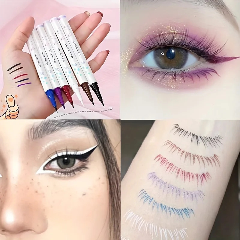 Red Matte Eyeliner Pencil Long Lasting Eye Makeup Liquid Eyeliner Waterproof Eyeliner Pen Eye Cosmetics Makeup Tools 250614