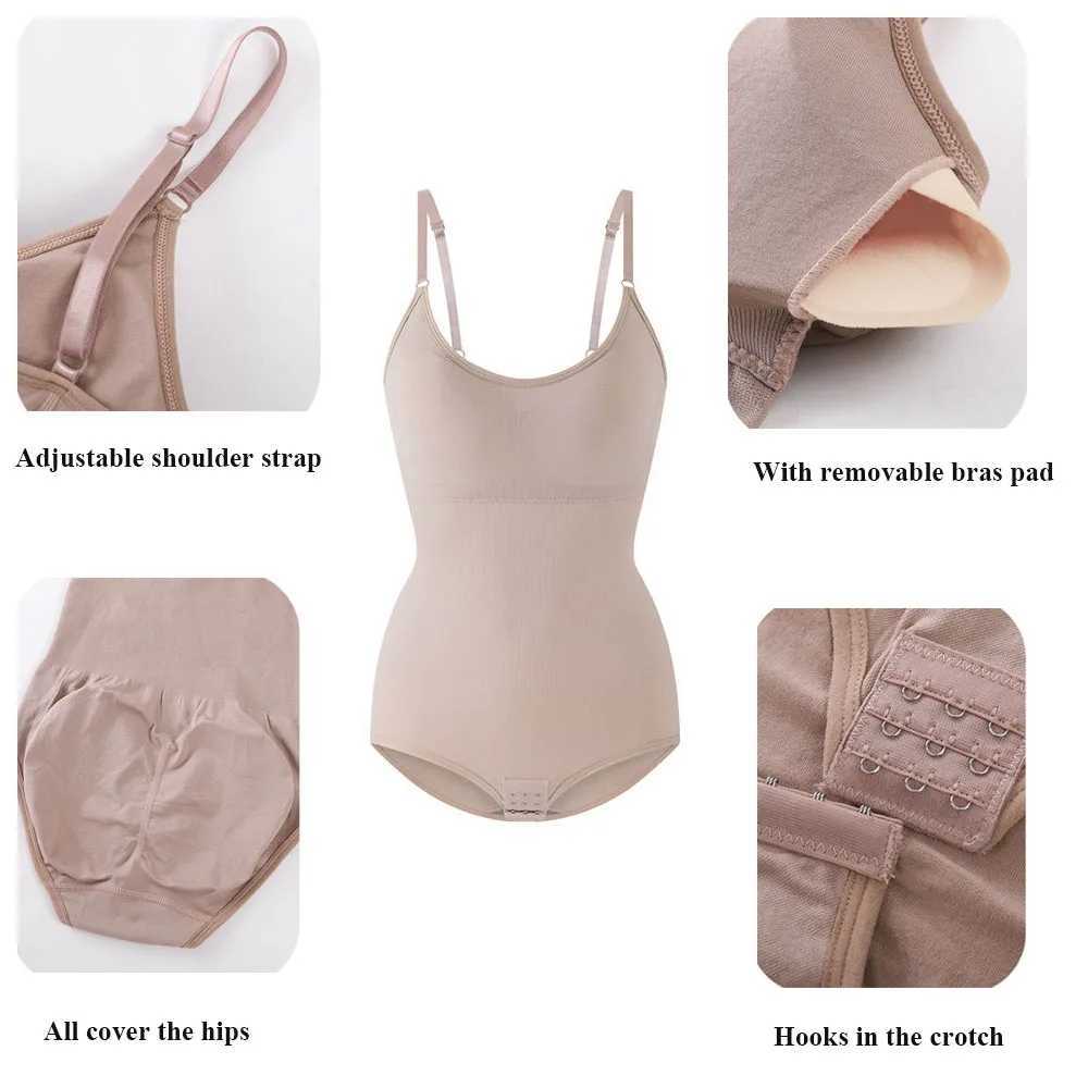 Shapewear Bodysuit Women Abdomen Control Body Shaper Jumpsuit with Bras XJ250614
