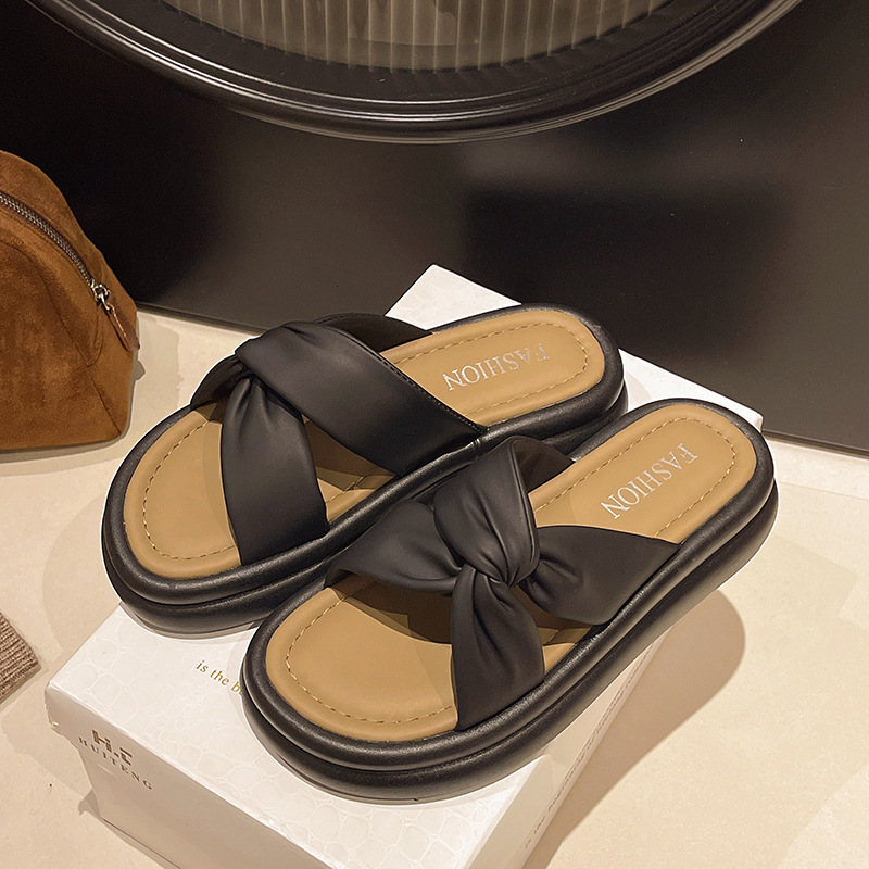 Ddmyoutdoor Trendy Platform Thick Sole For Women Summer Fashion Cross Outdoor Sandals New Beach Slippers Outdoor Shoes