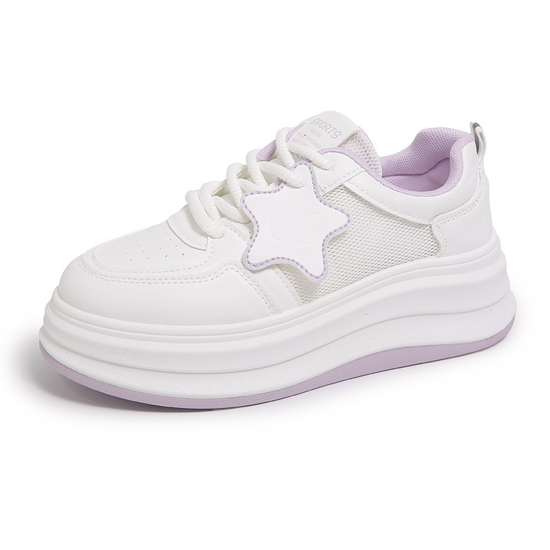 Ddmysports White Sneakers For Women Spring New Korean Style Ins Female Student Star Sports Versatile Board Shoes Street Shooting HB Outdoor Shoes