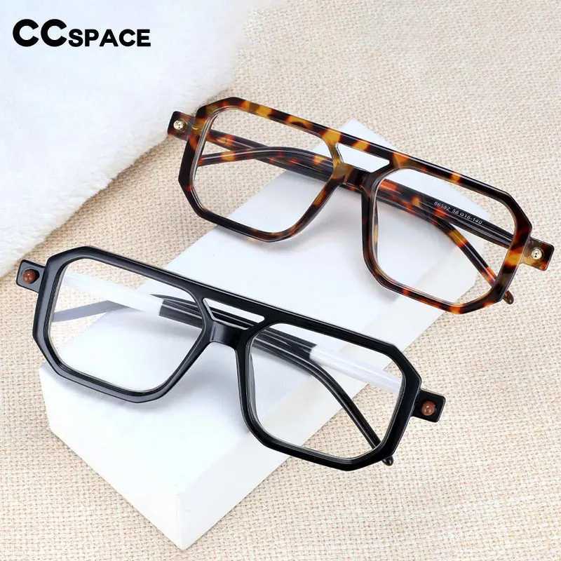 54381 Square Big Frame Anti Blue Light Leopard Glasses Frames Men Women Fashion Computer Eyeglasses Z250614