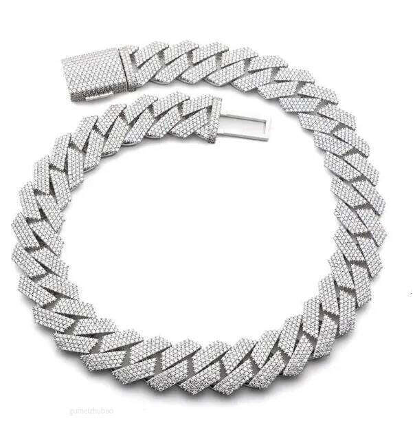 Men's 14K Gold-Plated Cuban Link Chain with VVS Quality Moissanite Pendant - Hip Hop Jewelry