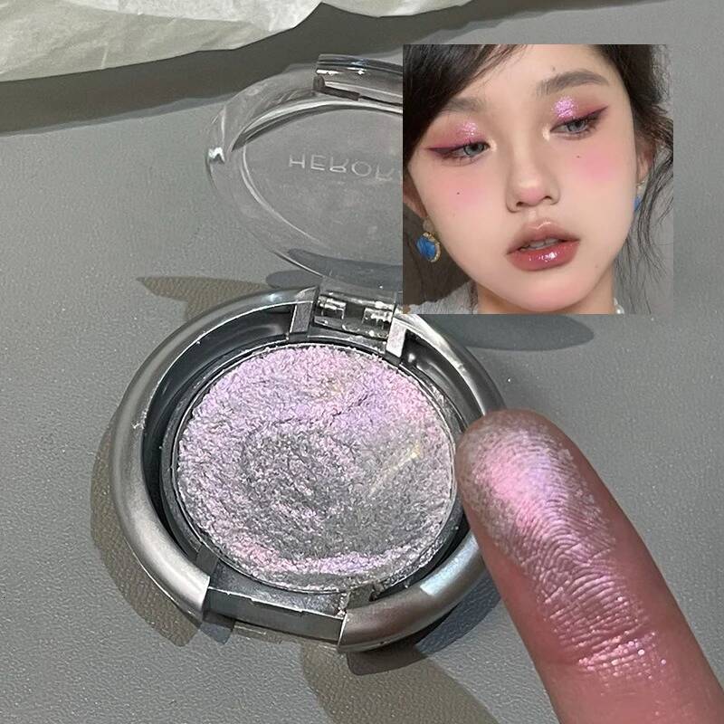 Smoky Glitter Eyeshadow Punk Black Shimmer Pink Mashed Potatoes Texture Cool Monochrome Eye Shadow Palette Pearly Matte Makeup