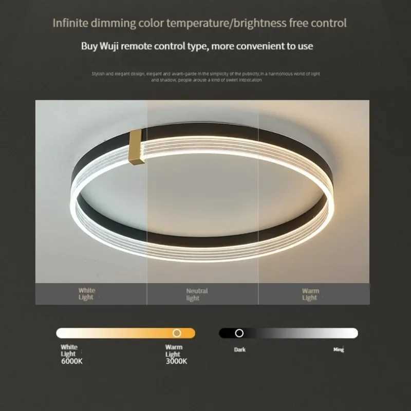 Modern Minimalist LED Ceiling Lamp With Bedroom Remote Control Modern Round LED Ceiling Lights For Living Room Home Ceiling LightXJ2500613